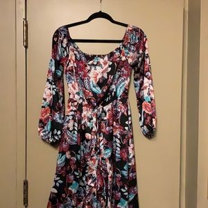 High-low Beachy Floral Romper